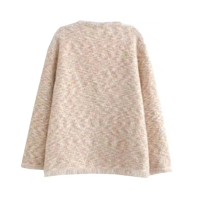 Women Clothing Bright Silk Sweater Autumn Advanced Knitted Winter Coat