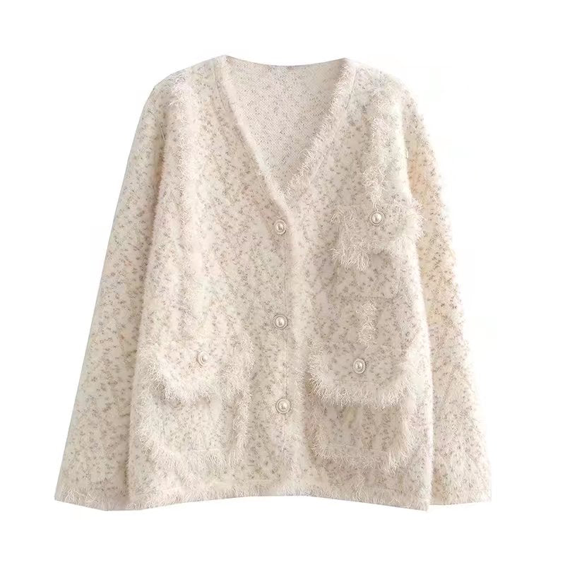 Women Clothing Bright Silk Sweater Autumn Advanced Knitted Winter Coat