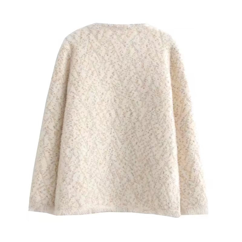 Women Clothing Bright Silk Sweater Autumn Advanced Knitted Winter Coat