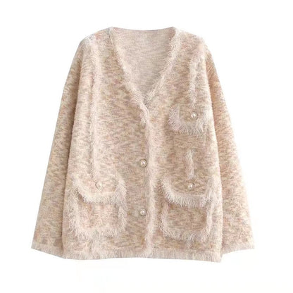 Women Clothing Bright Silk Sweater Autumn Advanced Knitted Winter Coat