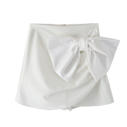 Skirt White High Waist Satin Skirt Women Slimming A Line Skirt