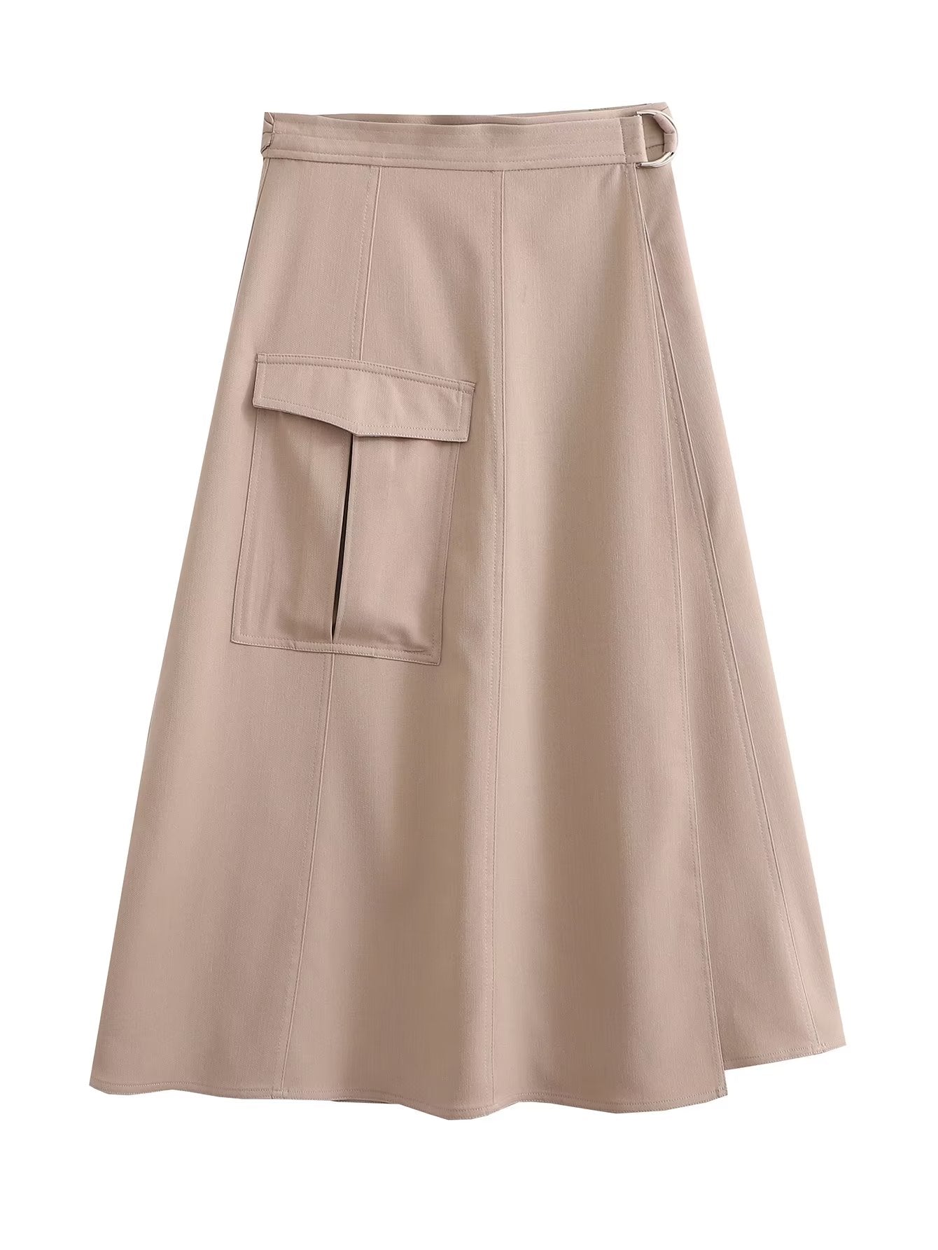  Midi Skirt A Line Skirt Artistic Lady Skirt Women Spring Work Clothes