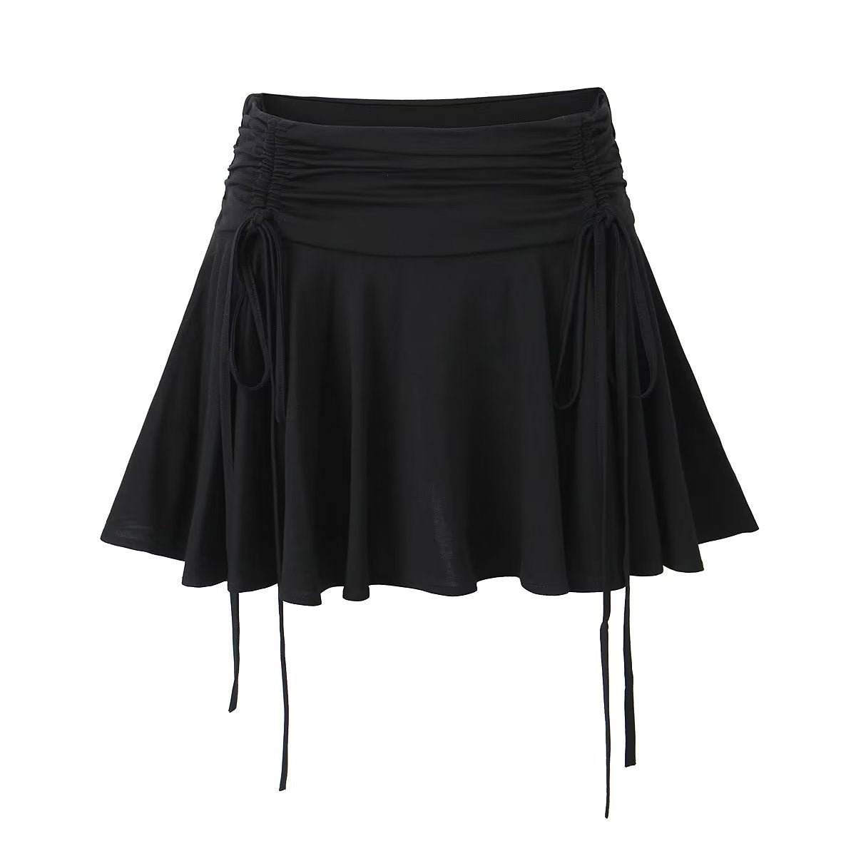 Women Skirt Pure Sweet Lace Side Skirt Niche Vitality low Waist Pleate