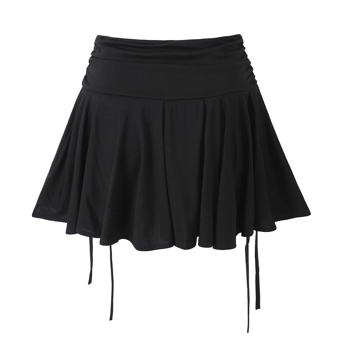 Women Skirt Pure Sweet Lace Side Skirt Niche Vitality low Waist Pleate