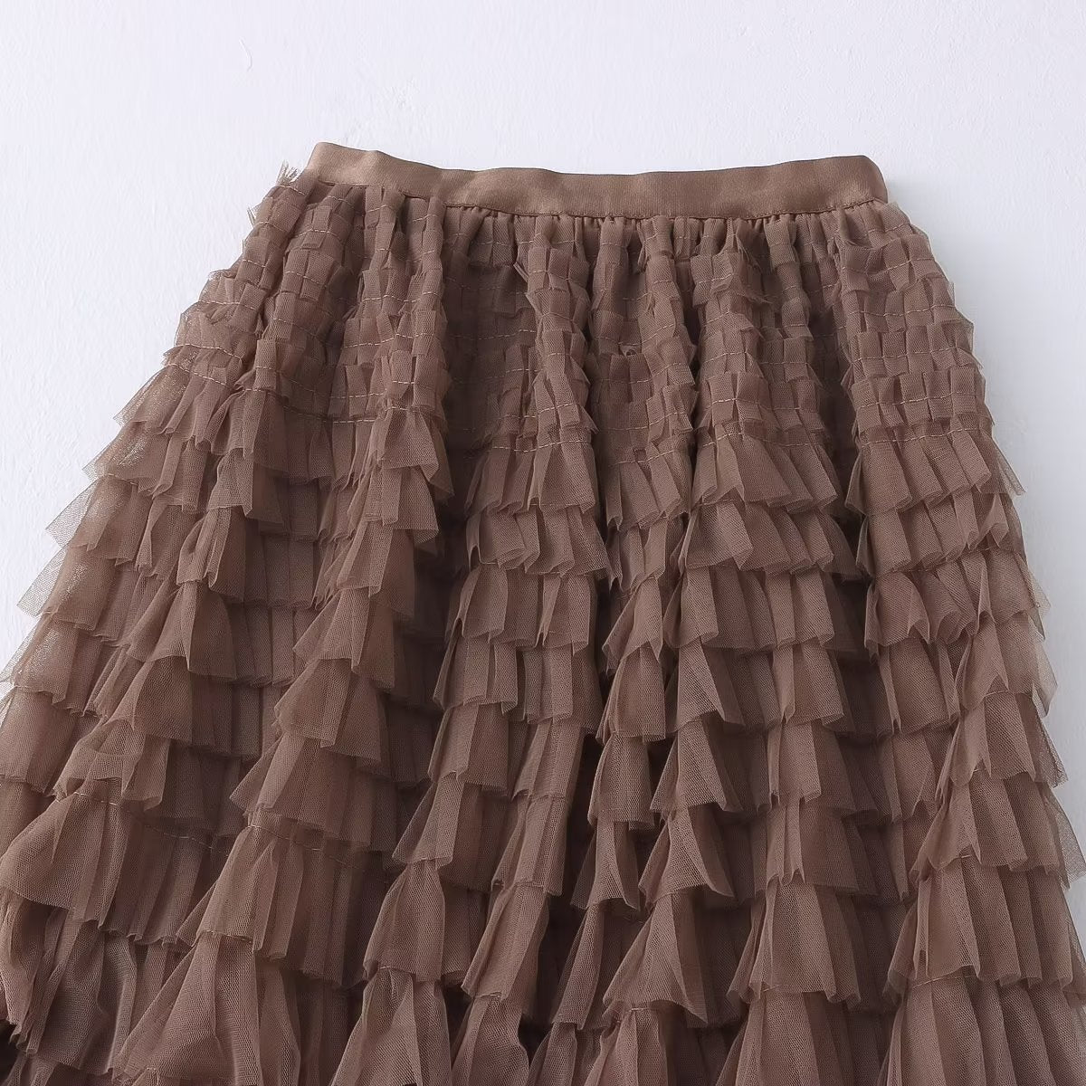  Midi A line Skirt High Waist Slimming Tiered Simple Midi A line Skirt