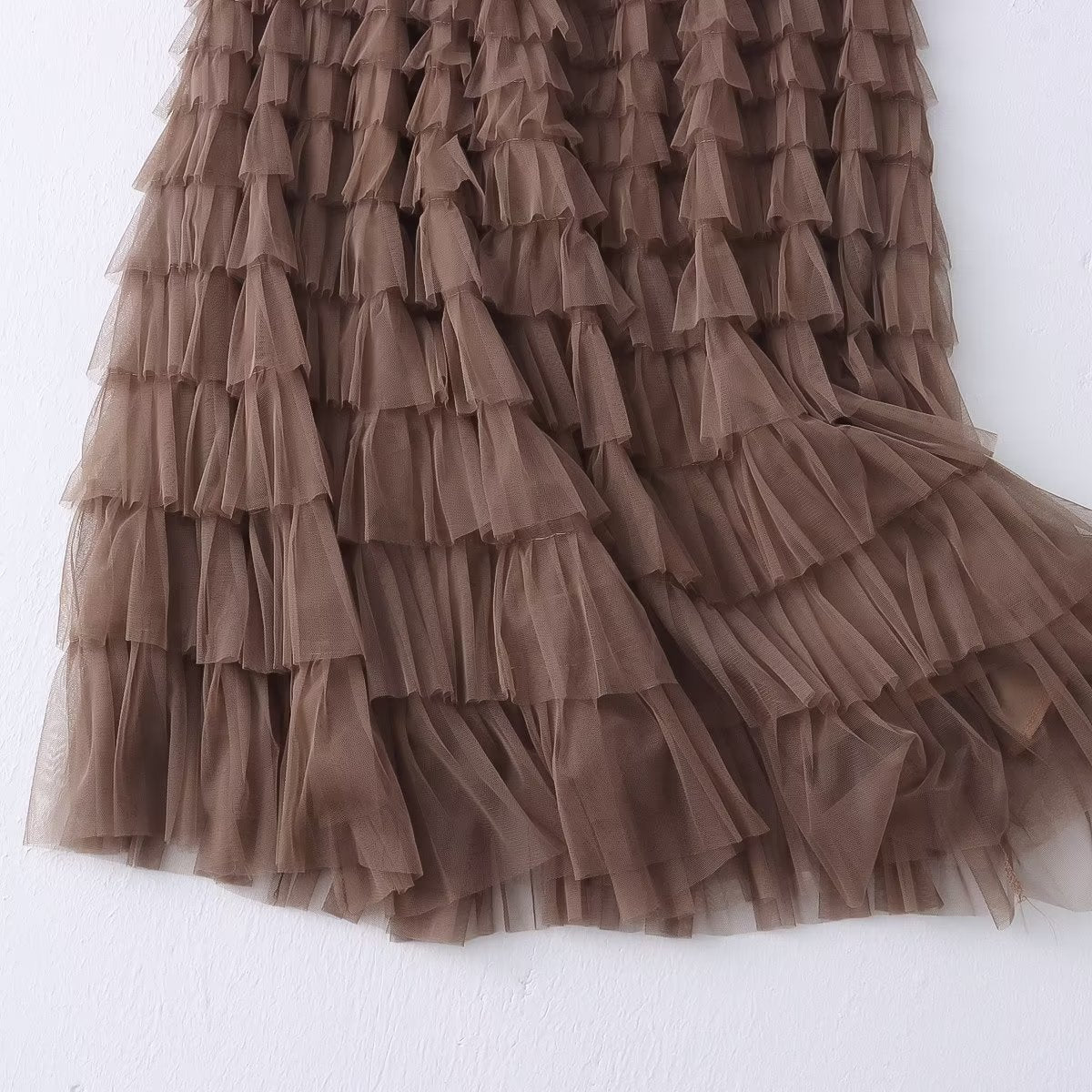  Midi A line Skirt High Waist Slimming Tiered Simple Midi A line Skirt