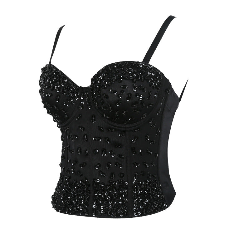  Corset Beaded Waist Strap with Chest Pad  Women Heavy Work Vest Women