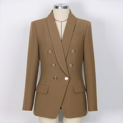 Spring Autumn Advanced Women Blazer Classic Green Collar Blazer High Quality