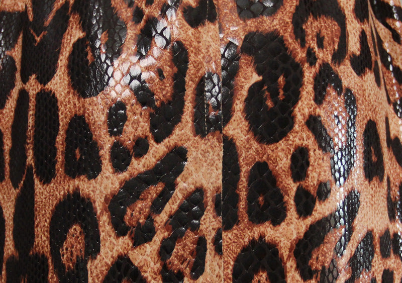 Coat Goods Springs Autumn Snakeskin Leopard Print Long Trench Goddess.