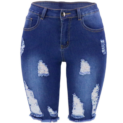 Denim Pants Slim Fit Women Ripped Denim Pants Jeans Summer