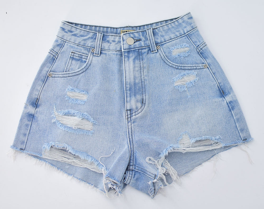 Denim Shorts  High Waist Soft Water Wide Leg Beach Sexy Summer Pants