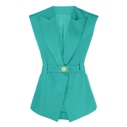 Summer Advanced Sleeveless Slim Fit Office Women Business Vest