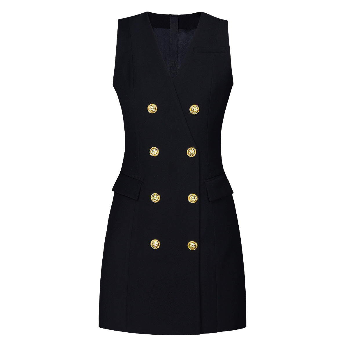 Summer High Waist Slimming Office Women Sleeveless Business Dress