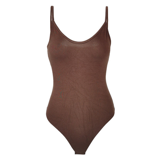  bodysuit Sexy Tight T Shaped Backless V neck Strap Bodysuit Bodysuit