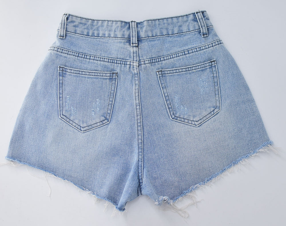 Denim Shorts  High Waist Soft Water Wide Leg Beach Sexy Summer Pants