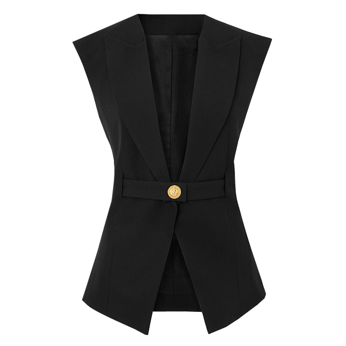 Summer High End Belt Sleeveless Slim Fit Office Women Business Vest