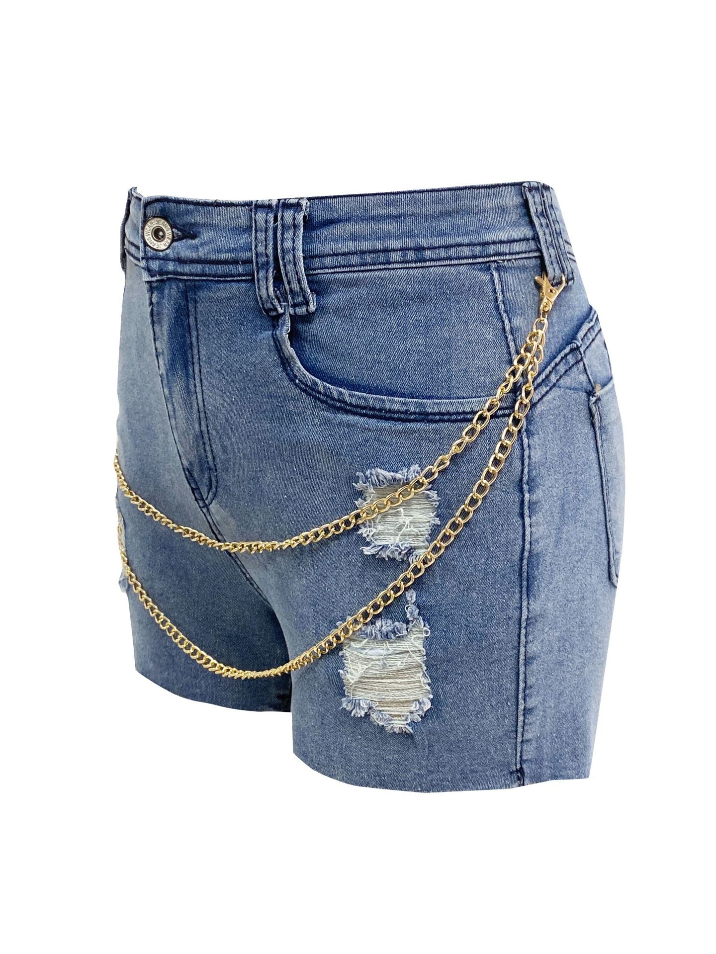 Denim Shorts Summer HighWaist Denim Short Women Handmade Slimming Pant