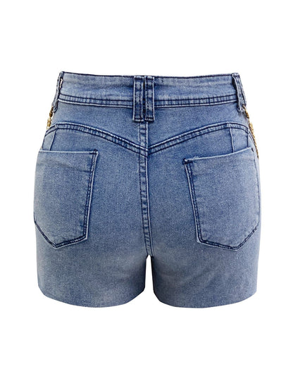 Denim Shorts Summer HighWaist Denim Short Women Handmade Slimming Pant