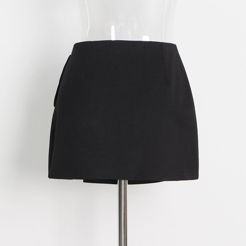 Sexy Skirt Autumn Drill Buckle Decorative Split Sexy Skirt Women