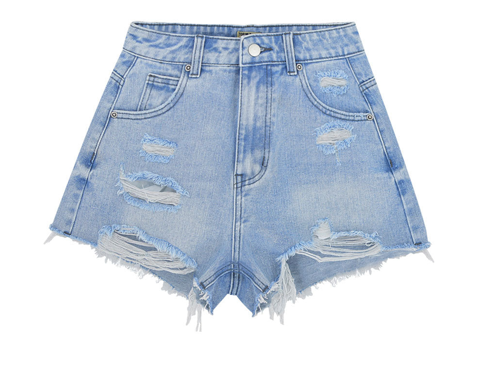 Denim Shorts  High Waist Soft Water Wide Leg Beach Sexy Summer Pants