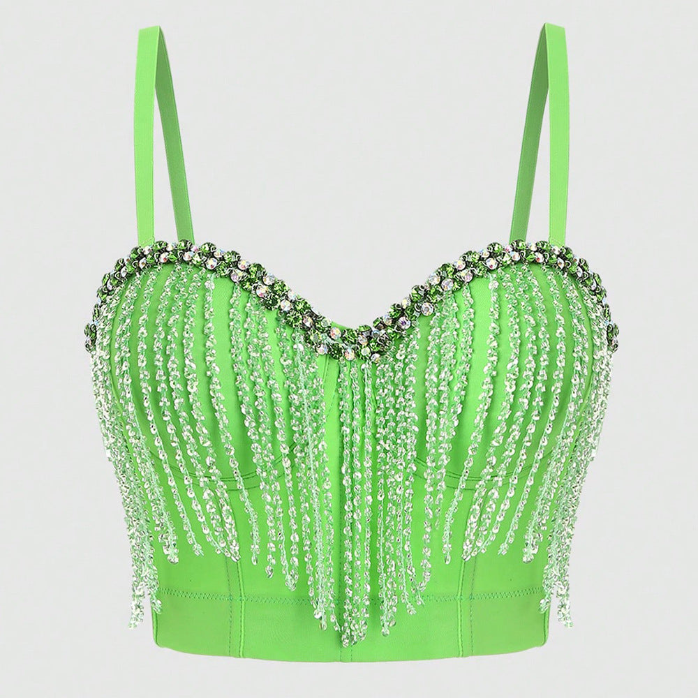 Corset Bra Diamond Crystal Suspender Outside Summer Indian Design vest