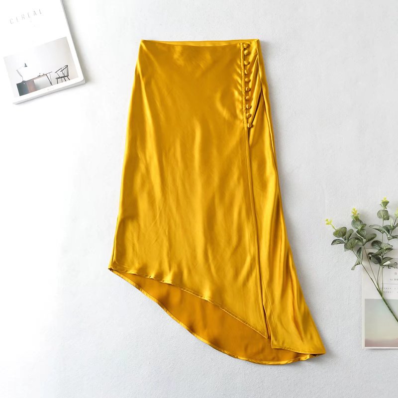  skirt Summer Two-Color French Soft Light Acetate Gold Merimatti