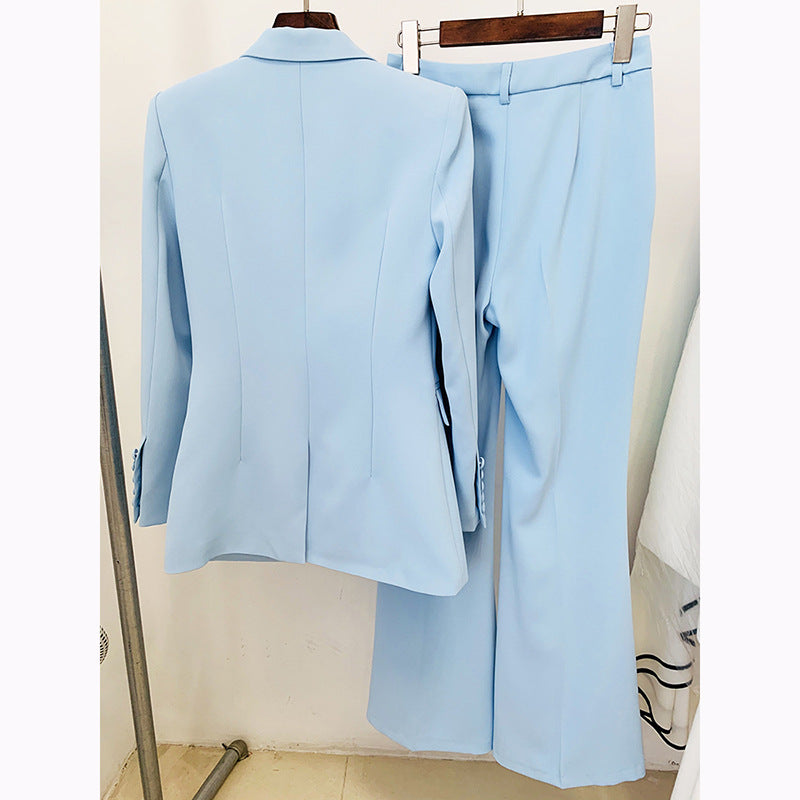 Business Wears Women Star One Button Cloth Cover Mid Length Suits Bell