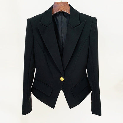  Blazer Jacket One Button Lion Buckle Slim Profile Blazer Jacket