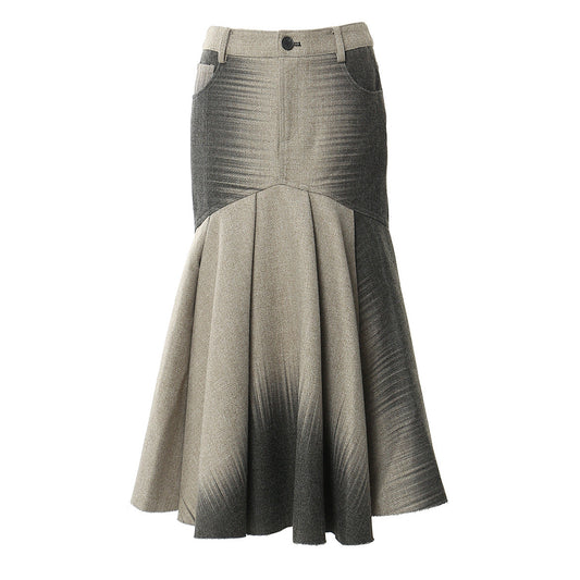 fishtail skirt Personalized Woolen Slim Fishtail Skirt For Women